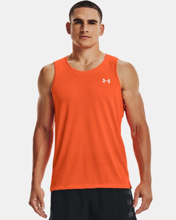 Men's UA Streaker Run Singlet, Orange, pdpMainDesktop image number 0